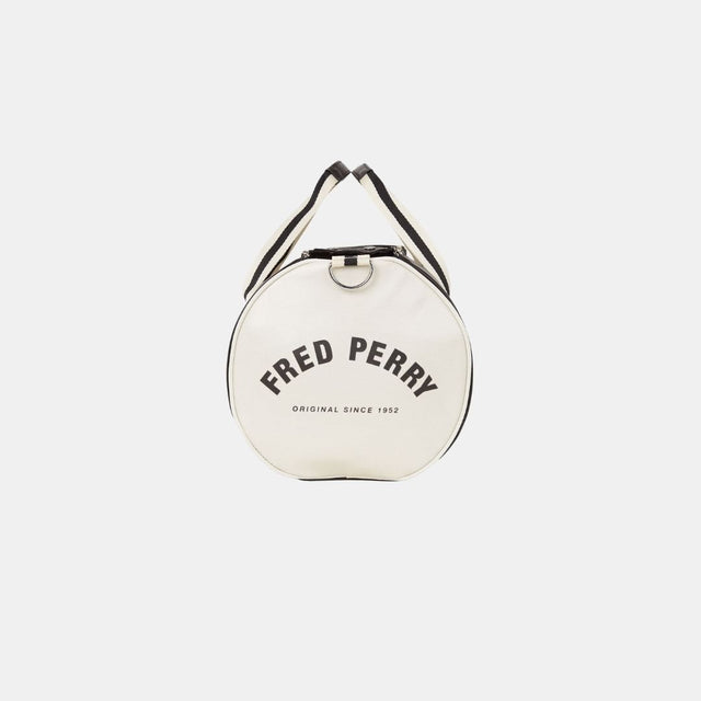 Fred Perry Classic Barrel Bag Black Ecru