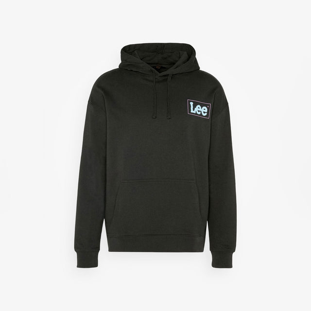 Lee Logo Loose Hoodie Washed Black