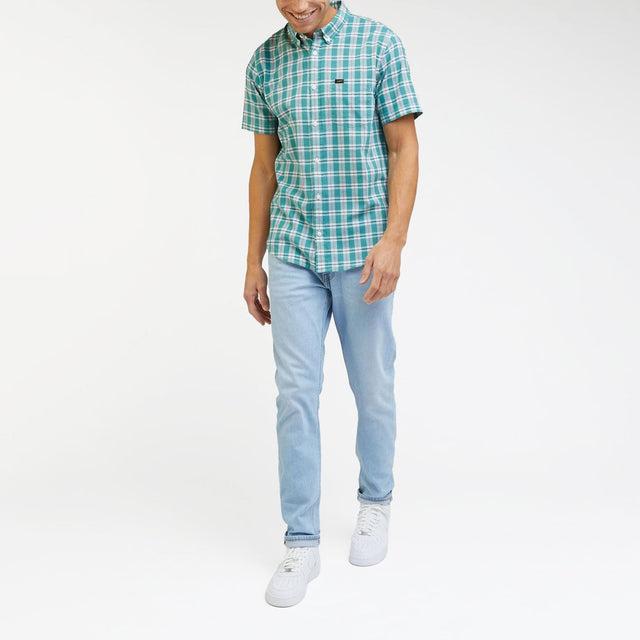 Lee Short Sleeve Button Down Shirt Monaco