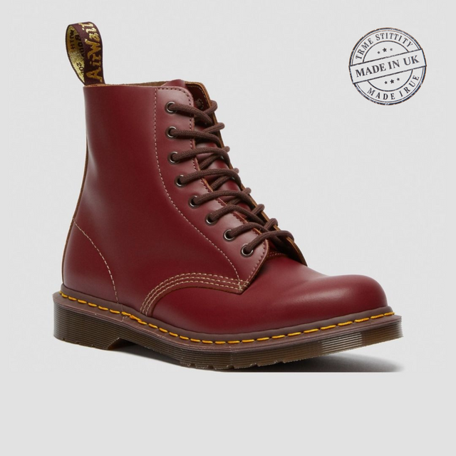 Dr. Martens Vintage 1460 Unisex Oxblood Quilon Made in UK