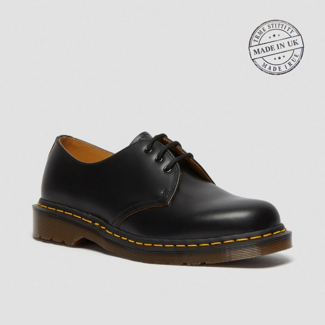 Dr. Martens Vintage 1461 Men's Black Quilon Made in UK