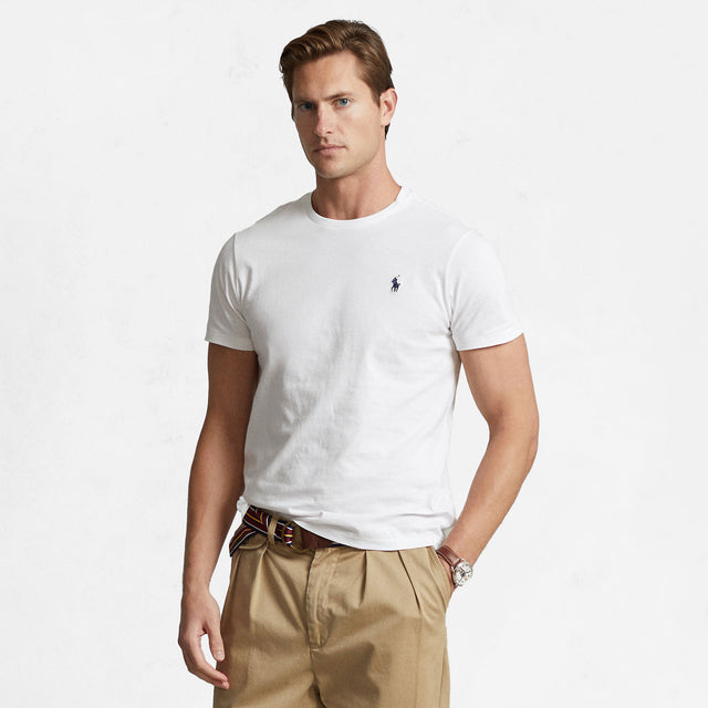 Ralph Lauren Custom Slim Fit Jersey Crewneck T-Shirt White