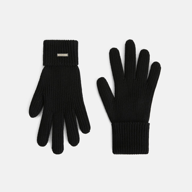 Woolrich Logo Gloves Women's Black