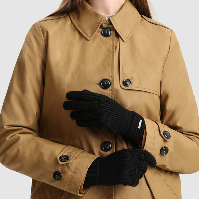 Woolrich Logo Gloves Women's Black