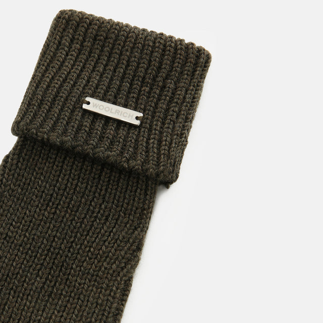 Woolrich Logo Gloves Women's Dark Green