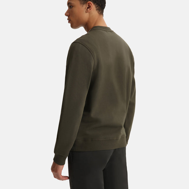 Woolrich Luxury Fleece Crewneck Dark Green