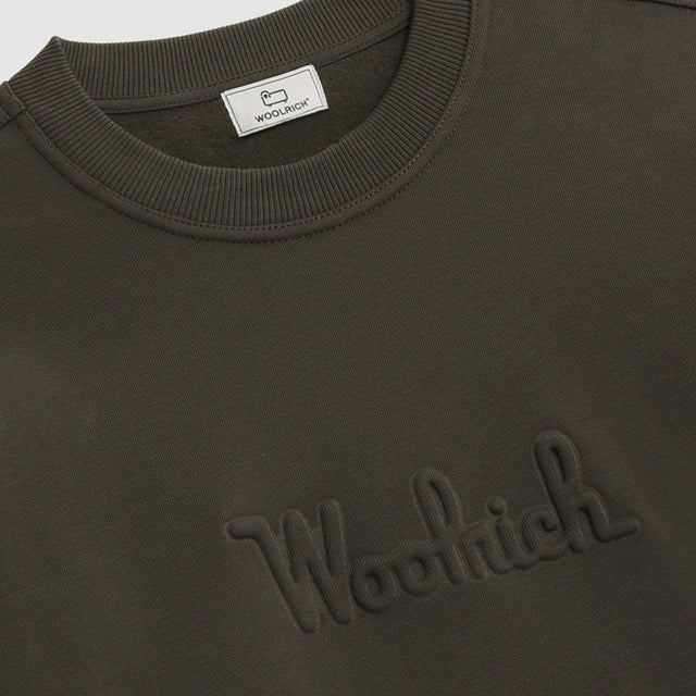 Woolrich Luxury Fleece Crewneck Dark Green