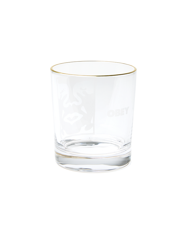Obey Bold Logo Drinking Glass Clear