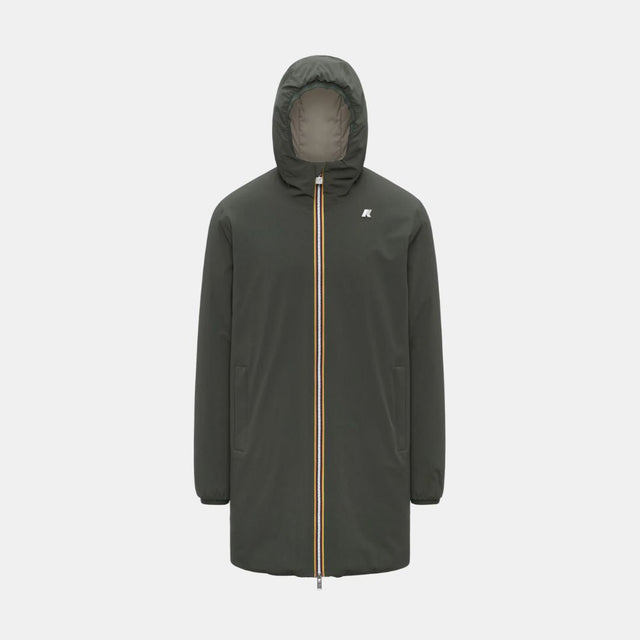 K-Way Jacob St Warm Reversible Green Blackish & Green Oak