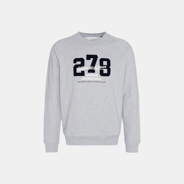 Barbour International Signature Graphic Sweatshirt Grey Marl