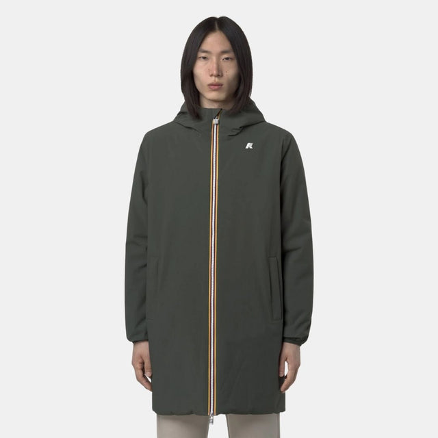 K-Way Jacob St Warm Reversible Green Blackish & Green Oak