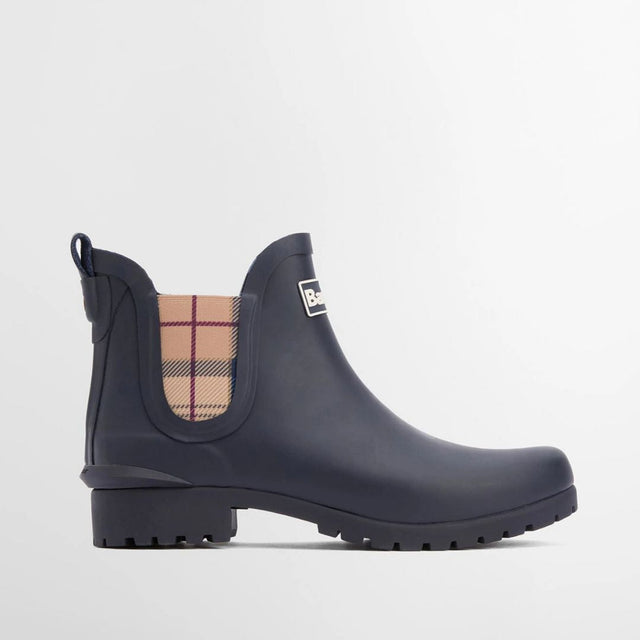 Barbour Wilton Wellingtons Chelsea Navy Hessian
