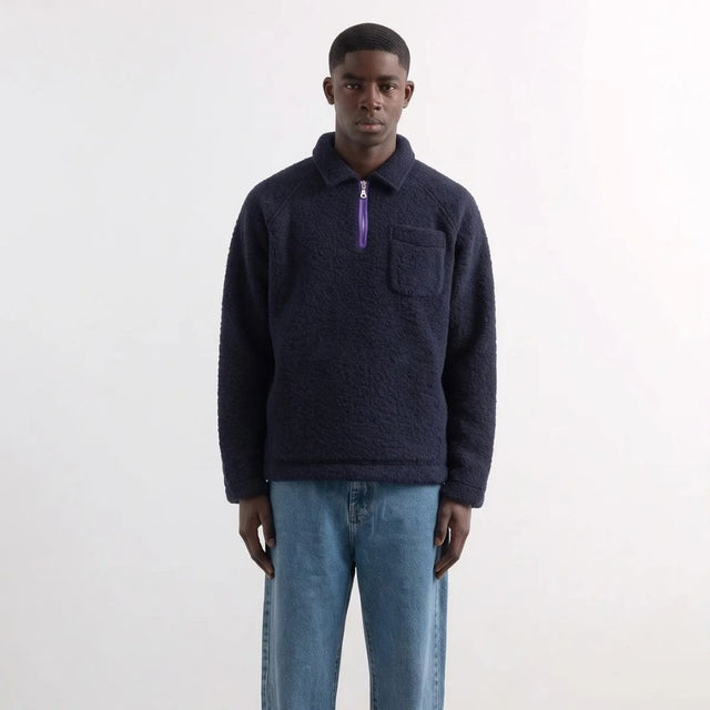 Edmmond Studios Unconventional Zip Logo Plain Navy