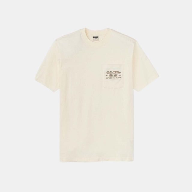 Filson Embroidered Pocket T-Shirt Off White Diamond