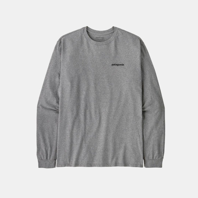 Patagonia Men's Long-Sleeved P-6 Logo Responsibili-Tee Gravel Heather