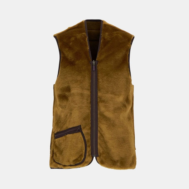 Barbour Warm Pile Zip-In Liner Vest Classic Brown