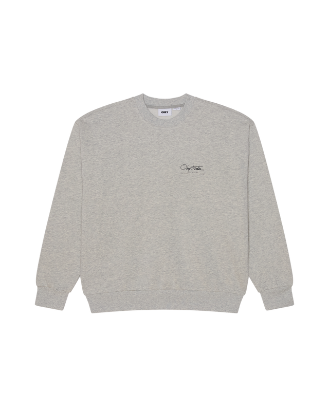 Obey Autograph Crew Ash Grey