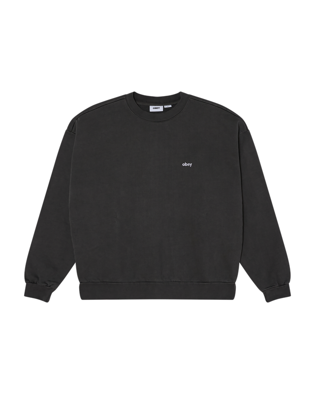 Obey Lowercase Pigment Crew Pigment Digital Black