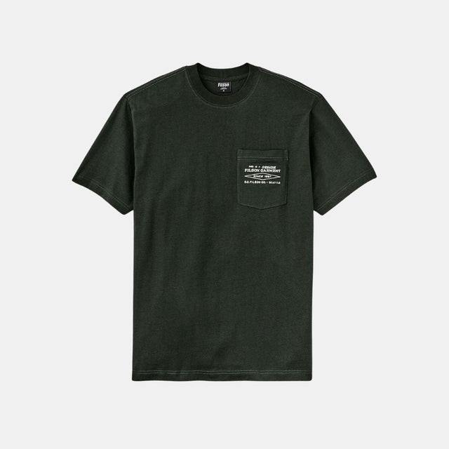 Filson Embroidered Pocket T-Shirt Dark Timber Diamond