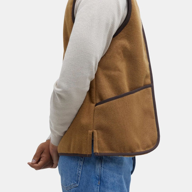 Barbour Warm Pile Zip-In Liner Vest Classic Brown