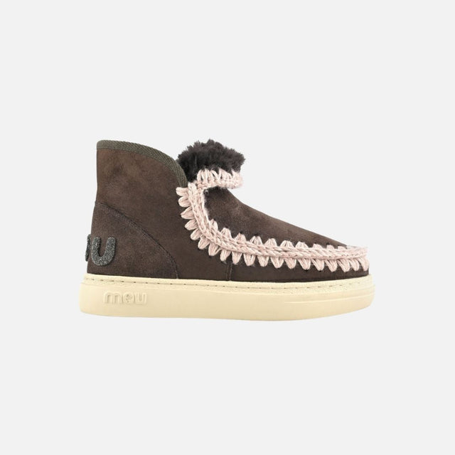 Mou Eskimo Sneaker Bold Glitter Logo Mocha