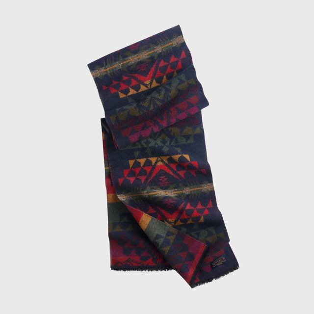 Pendleton Jacquard Scarf Autumn Birch Navy