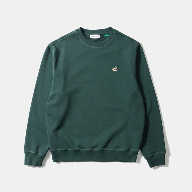 Edmmond Studios Duck Patch Sweatshirt Plain Dark Green