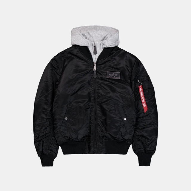 Alpha Industries MA-1 D-Tec Hood Bomber Jacket Black