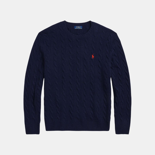 Polo Ralph Lauren Cable-Knit Wool Cashmere Jumper Black