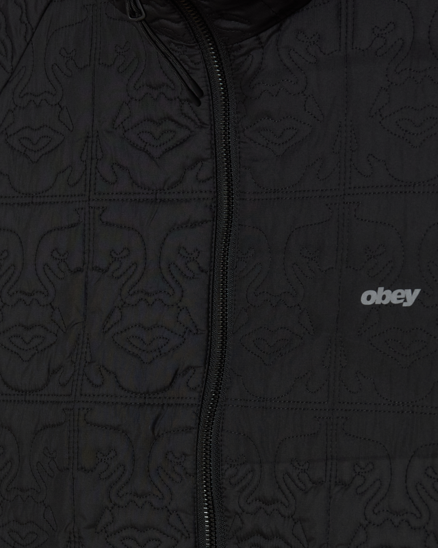 Obey Icon Quilted Jacket Black