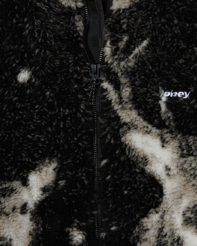 Obey Deer Sherpa Jacket Black Multi