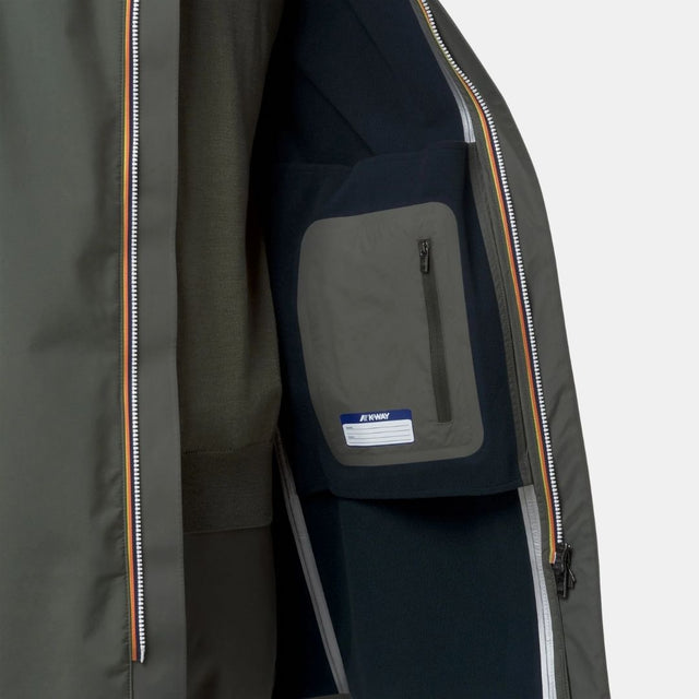 K-Way Thomas Bonded Green Blackish & Blue Depth