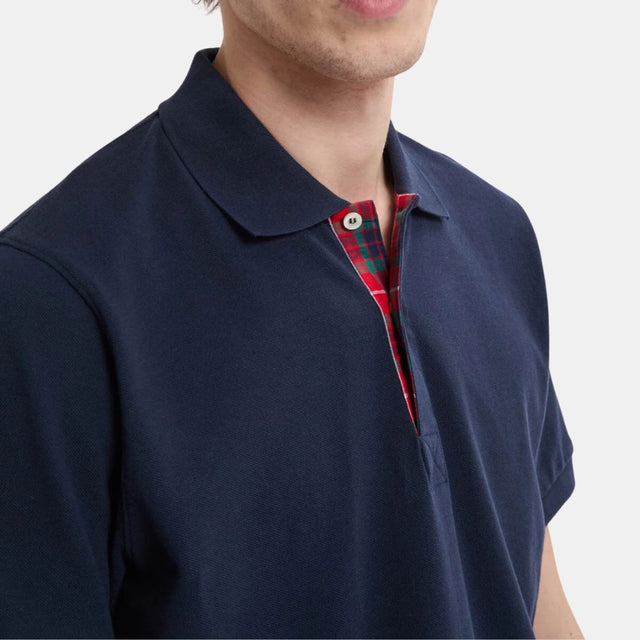 Baracuta Tartan Tapecket Polo Navy