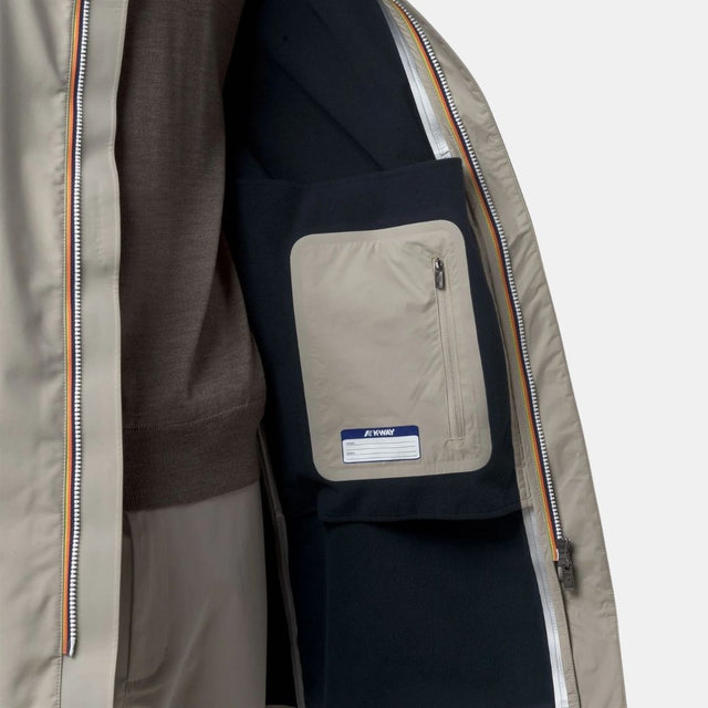 K-Way Thomas Bonded Beige Cashmere & Blue Depth