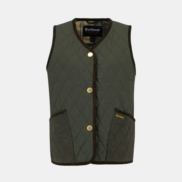 Barbour Enid Gilet Vest Olive & Ancient Tartan