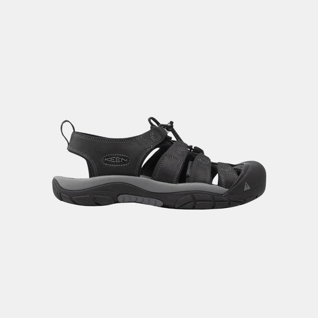 Keen Men's Newport Leather Sandal Black/Steel Grey