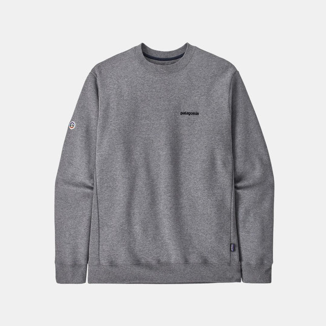Patagonia Fitz Roy Icon Uprisal Crewneck Sweatshirt Gravel Heather