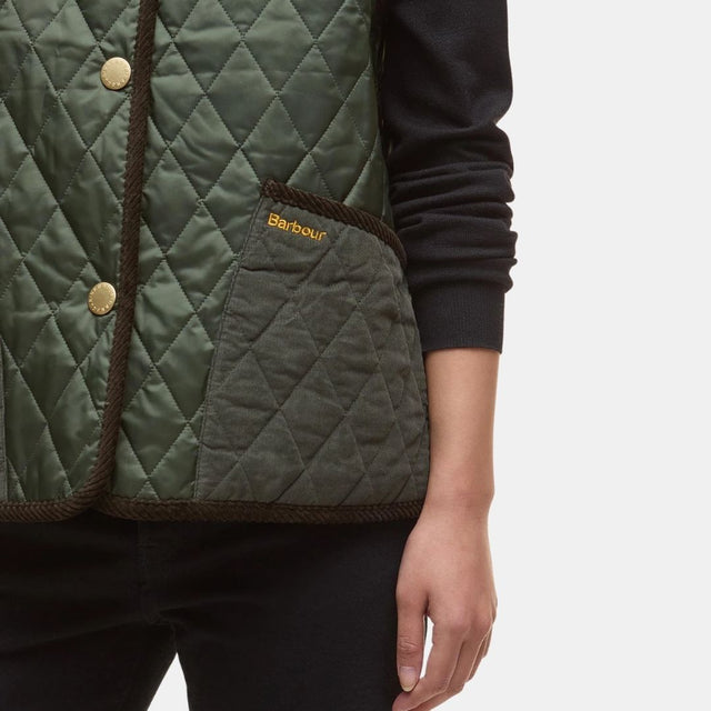 Barbour Enid Gilet Vest Olive & Ancient Tartan