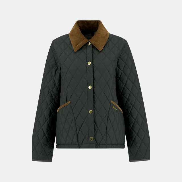 Barbour Icons Cropped Liddesdale Quilted Jacket Sage Ancient
