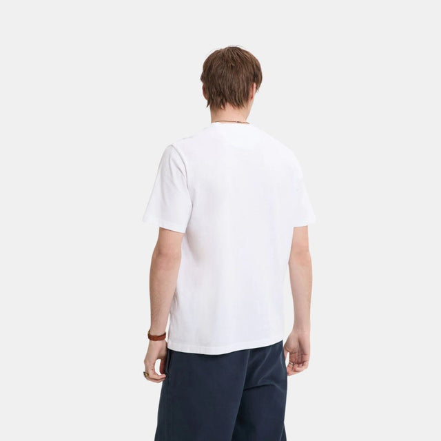 Baracuta Icon Logo Embroidered Tee Bone White