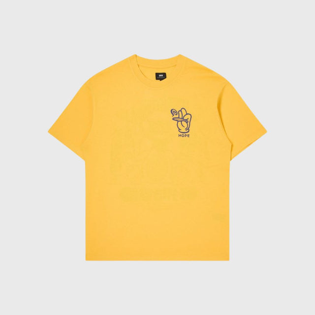 Edwin Hope Provider T-Shirt Lemon Chrome Garment Washed