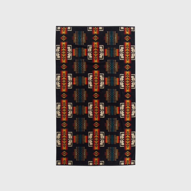 Pendleton Oversized Jacquard Spa Towel Black