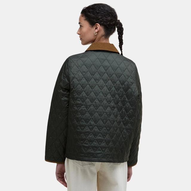 Barbour Icons Cropped Liddesdale Quilted Jacket Sage Ancient