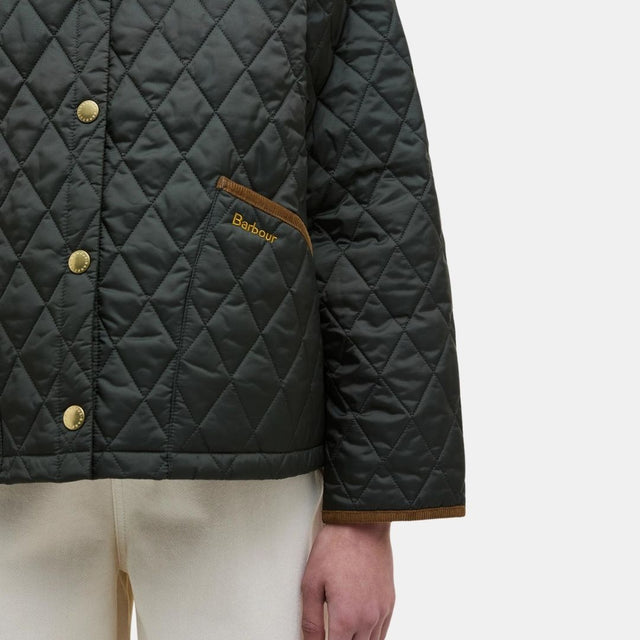 Barbour Icons Cropped Liddesdale Quilted Jacket Sage Ancient