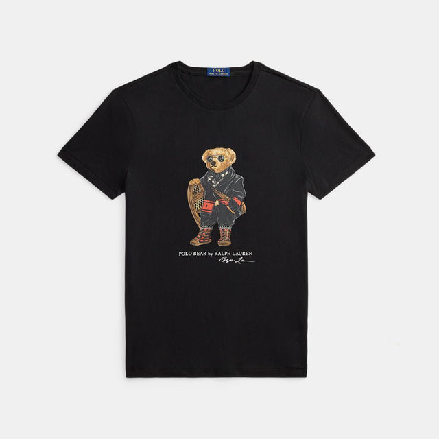 Polo Ralph Lauren Custom Slim Fit Polo Bear Jersey T-Shirt Black