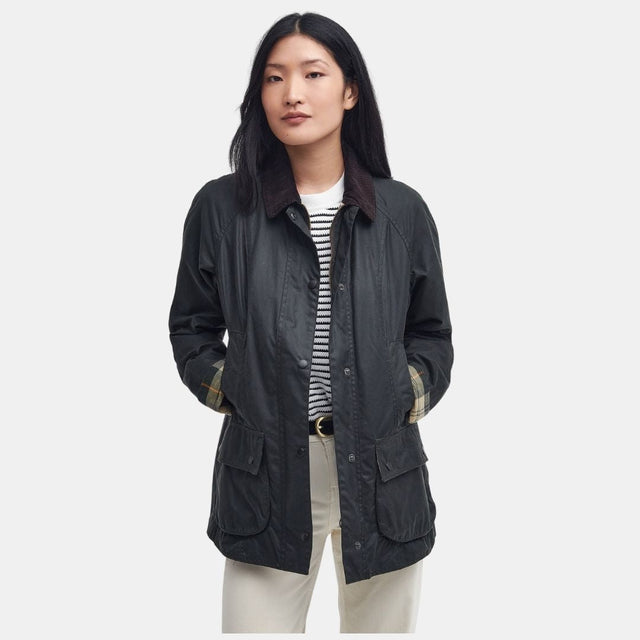 Barbour Beadnell Waxed Jacket Sage