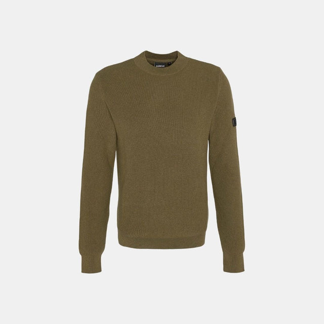 Barbour International Crawley Crew Neck Jumper Bleached Olive
