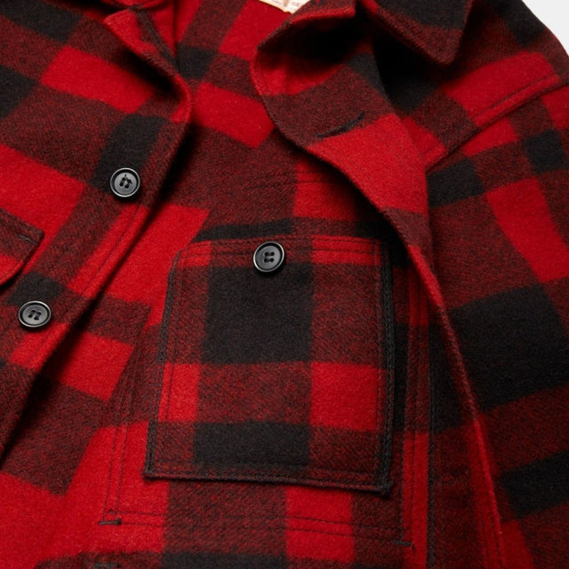 Filson Mackinaw Wool Cruiser Jacket Red Black Plaid