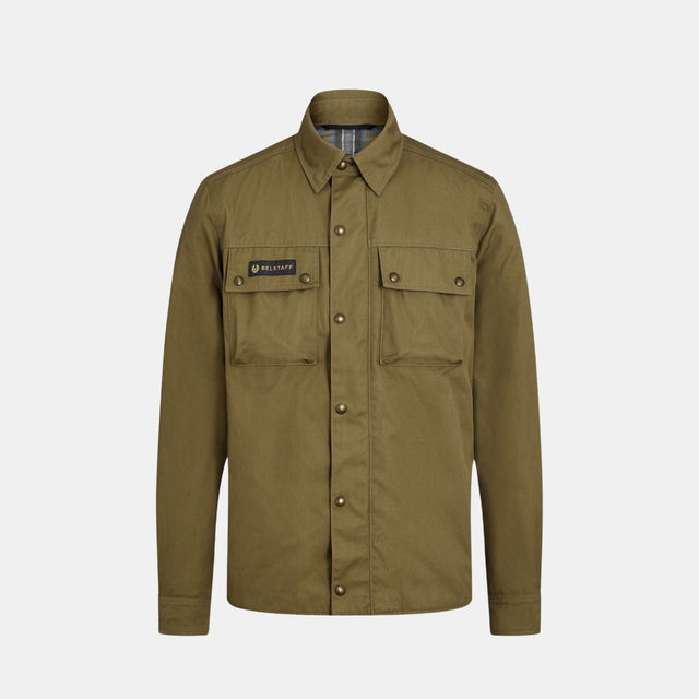 Belstaff Maison Motorcycle Overshirt Jackets Olive
