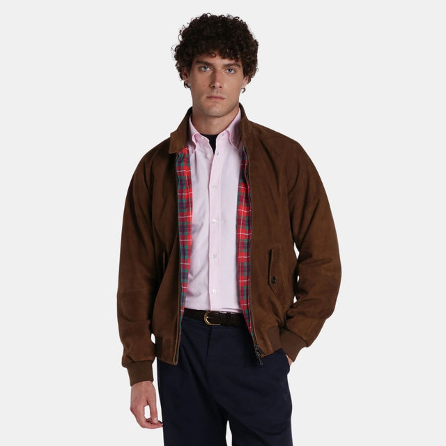 Baracuta G9 Suede Dark Olive